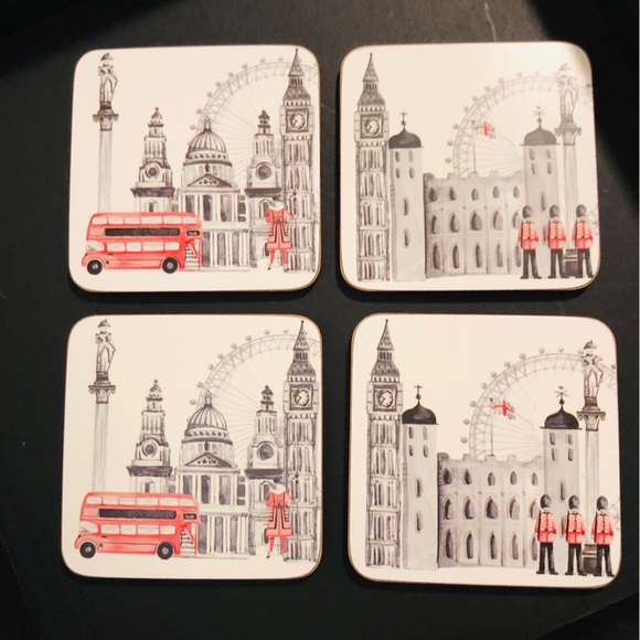 Set of 4 James Sadler Coasters NEW - Picture 2 of 3